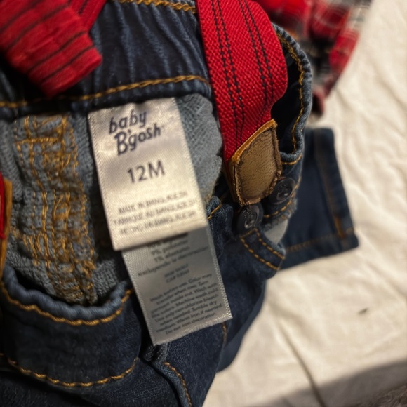 OshKosh B'gosh Red and Blue Denim pants - Picture 4 of 4